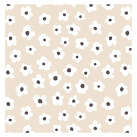 Cristiana Masi Flowers Wallpaper -Beige / White