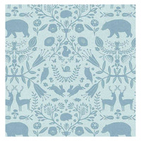 Cristiana Masi Blue Animals Wallpaper -Blue   