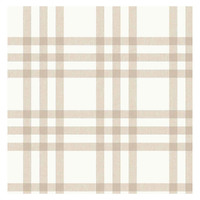 Cristiana Masi Beige White Plaid Wallpaper -Beige / White