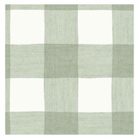 Cristiana Masi Green Plaid Wallpaper -Green / White