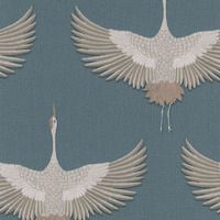 Blue/Gold Textured Birds