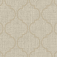 Ogee on Basket Weave Textured  Wallpaper