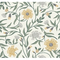 Aster Wallpaper - Gold/Green